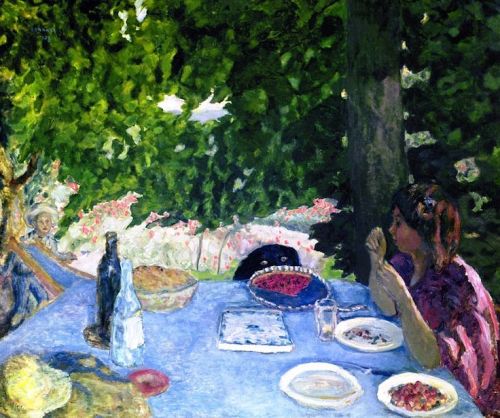 The Cherry Tart   -   Pierre Bonnard  1908French  1867-1947Oil on canvas, 115 x 123 cm, Private Coll