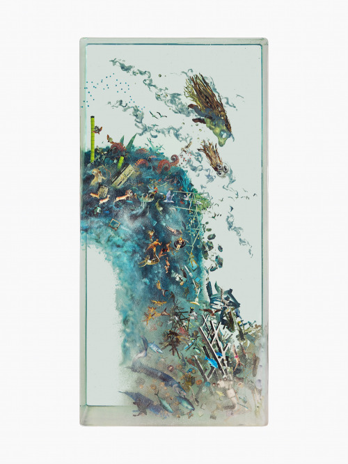 itscolossal:  A Surreal Three-Dimensional World Encased in Layers of Glass by Dustin Yellin