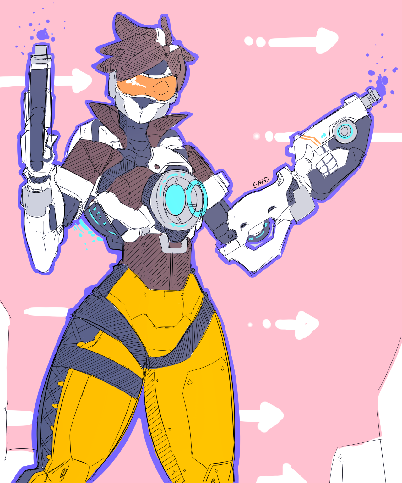 robotoseckshau5:  somewhat more robotic Tracer (is it Omnics?)doodled this a while