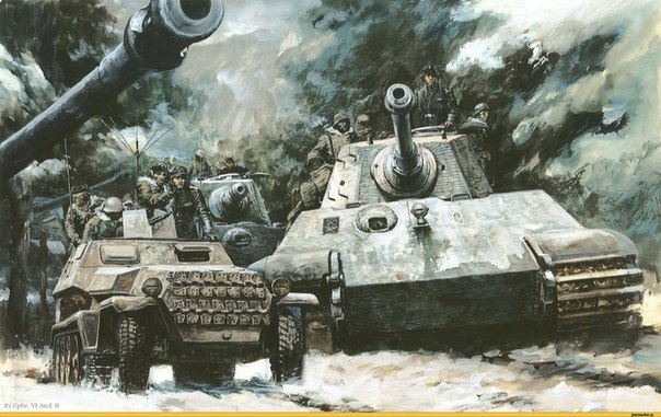 World war 2 german tanks art