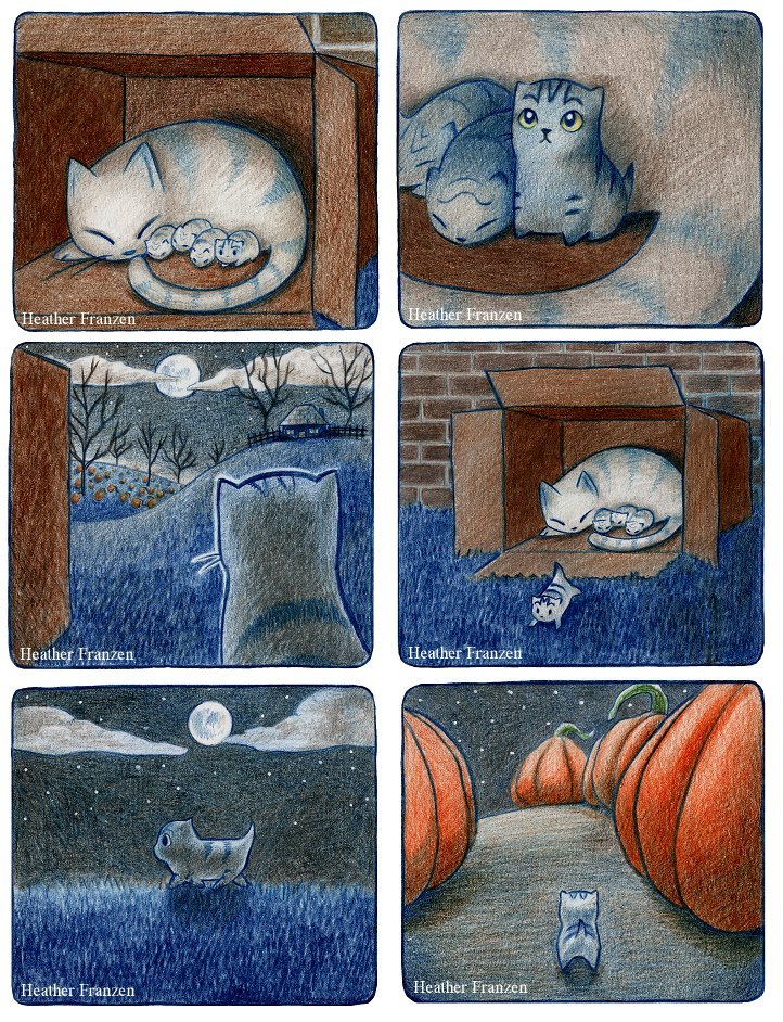 catsbeaversandducks:  Scaredy Cat &ldquo;Scaredy Cat is my first picture book,