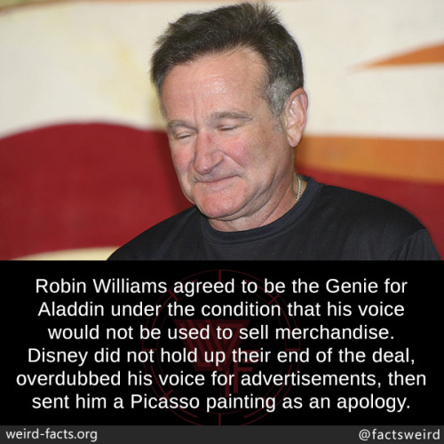 Robin Williams Agreed To Be The Genie For Aladdin Under The Condition That His Voice Would Not Be Used