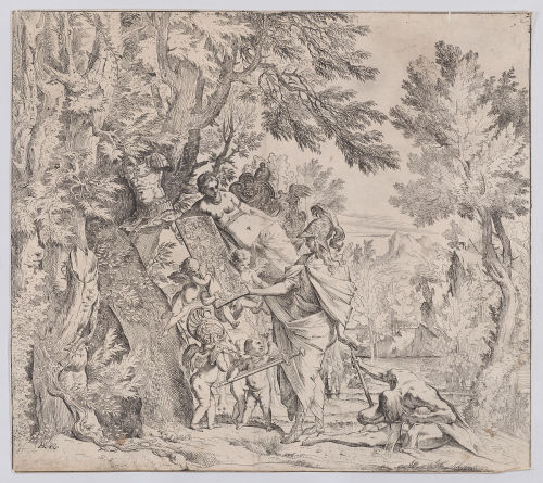 Venus Giving Arms to Aeneas by Pietro Testa (1638-40)