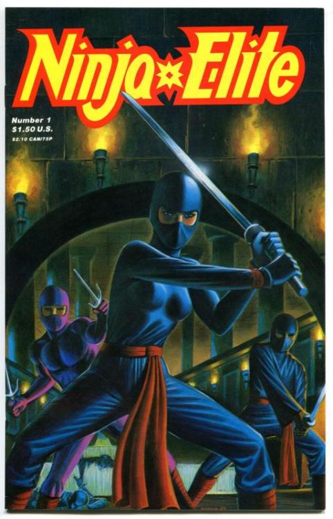 Malibu’s “Ninja Elite” series, 1987. Malibu was THE Indy comic power-player in the 1980s. Many remem