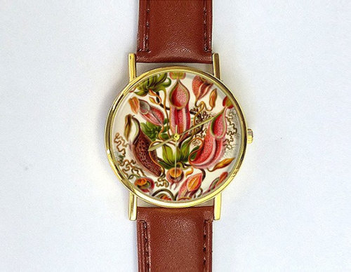 Vintage Venus Fly Trap Illustration Watch, Unisex Watch, Ladies Watch, Men’s Watch, Analog, Gi
