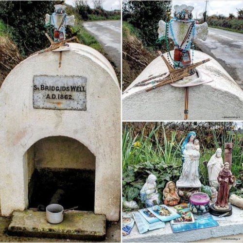 Saint Brigid&rsquo;s holy well, Terrerath, Co Wexford. Enclosed in 1862, it is still venerated and d