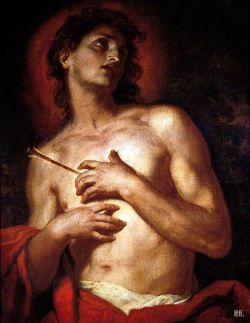 hadrian6:  St.Sebastian. c.1650-60.  Juan Carreno de Miranda. Spanish. 1614-1685. oil on canvas.     http://hadrian6.tumblr.com