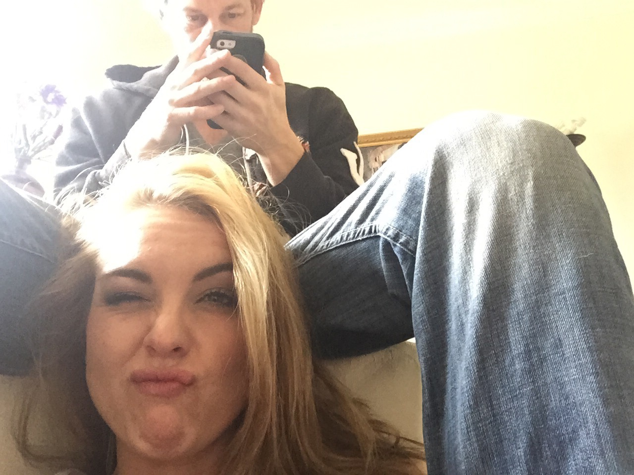 keiranicolexxx:  I don’t think he likes it very much when I sneak my little selfies