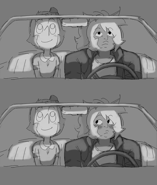 oliviajoytaylor:Grease AU? Amethyst trying to be smooth at a drive in cinema 