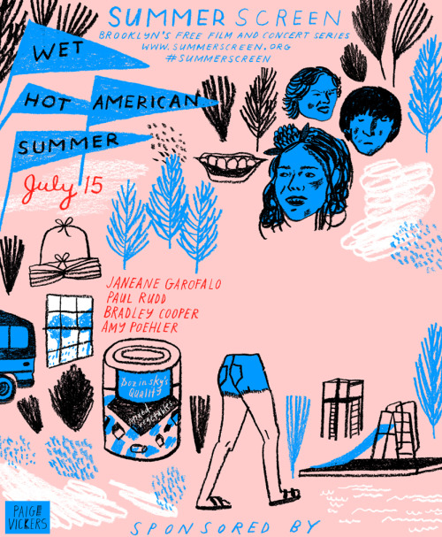 Series of posters created for the Summerscreen outdoor film series in McCarren Park (Brooklyn, NY).