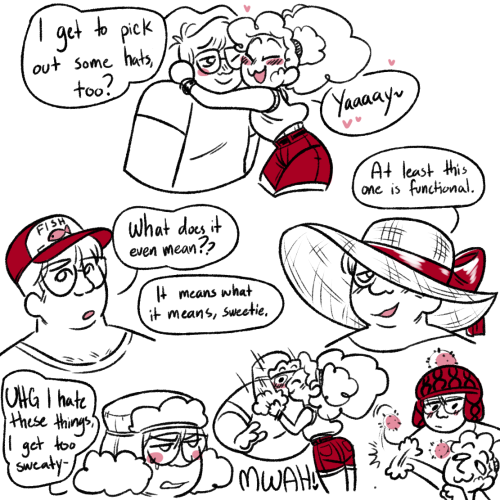 lo-fi-charming: @sm0kebreaks wanted martin in hats so i drew some of their martin and cecil trying o