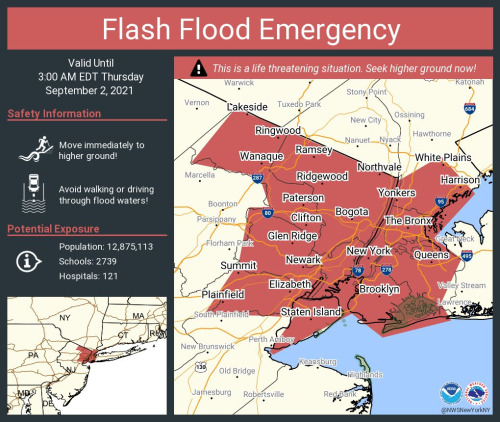 NORTHEAST USA:  HURRICANE IDA BATTERS THE NEThe remnants of Hurricane Ida swept into the mid-Atlanti