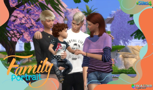 zykatekb:Family PrortaitNew Pose for 4 sims (2 females, 1 male and 1 toddler)Download on my blog =&g