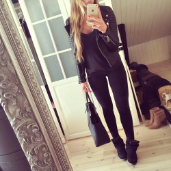 fashionsensexoxo:   Jacket - HERE  Top - HERE  Pants - HERE 