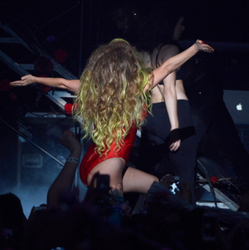 ladyxgaga:  Photos of Gaga performing at the Roseland Ballroom tonight (3.28.14).