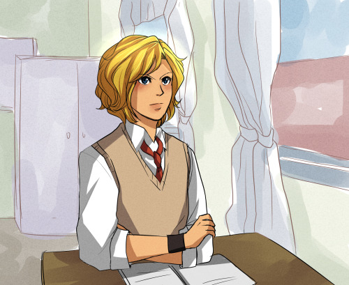 hamstr:if enjolras was a character in an anime set in high school 