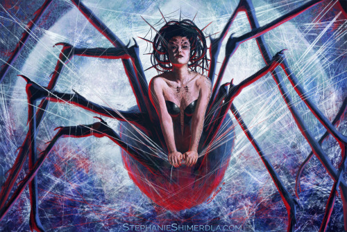 ‘Spider Queen’ Study. Somewhere between a speed painting and a finished, detailed illustration.