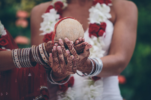 gaywrites:  Just in case you haven’t seen these beautiful photos of new brides Shannon and Seema from their Indian wedding in Los Angeles, I highly recommend scrolling through the whole album online. These photos are mesmerizing. Congratulations, ladies!