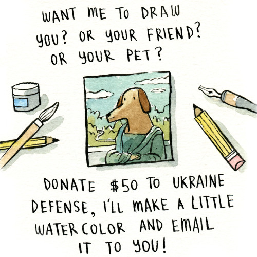 deep-dark-fears: I’m drawing portraits to help raise funds for the defense of Ukraine. I’ll make a 