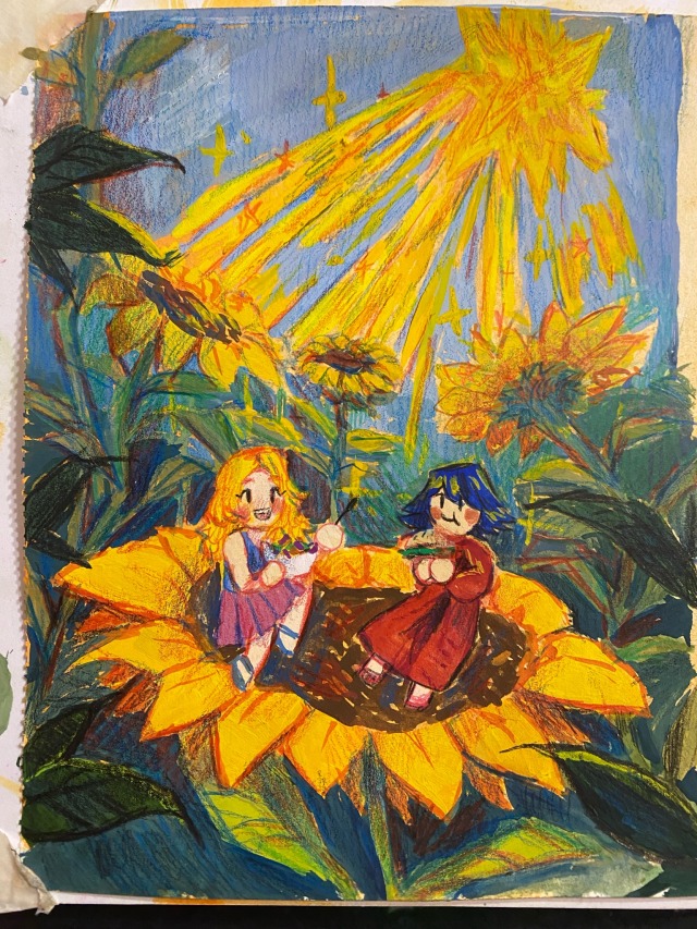 oliviloi:just two sisters having lunch on a giant sunflower Keep reading