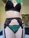chokedbarbie:i just love emerald & black lace so so much Onlyfans | Twitter | Instagram
