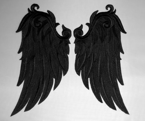 phosphorusclub:11 x 5 inch long handmade embroidered wing patches 12.95