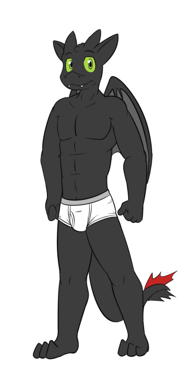 Anthro Toothless - Outfit and Undie Version