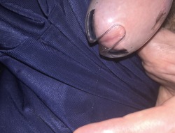 ahoychastity:  Playing on Tumblr makes me leak loads of stringy precum. Should I start wearing panty liners?  ;-) 