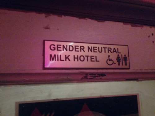 biff-donderglutes: genderoftheday: Today’s Gender of the day is: Gender neutral milk hotel are