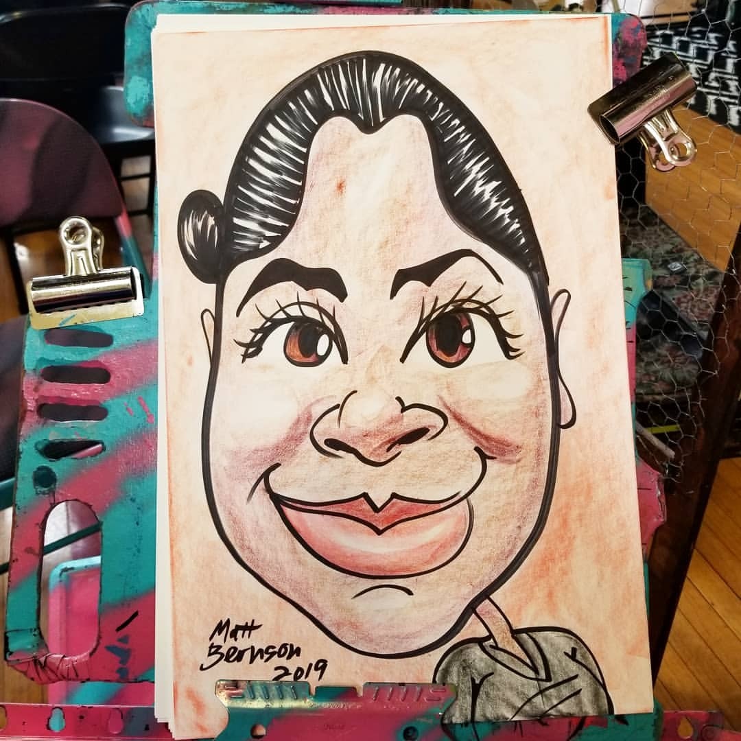 Caricature!    Been a fun day at the Black Market! 13 minutes to go!        #blackmarket