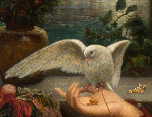 keirabisexual:Love’s Messenger (detail) , c. 1885. Marie Spartali Stillman