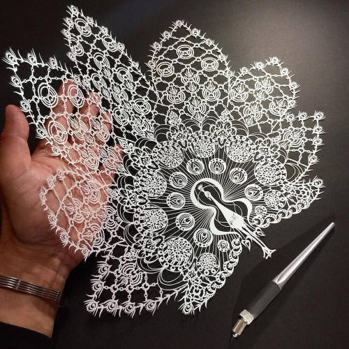 itscolossal:Hand-Cut Mandalas and Other Intricate Paper Works by Mr. Riu