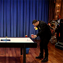 aubreygifs:  Beer Hockey with Drake 