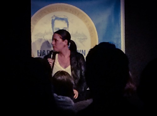 Paget Brewster, Curtis Armstrong &amp; Erin McGathy onstage during Harmontown Live - Attendee Stills