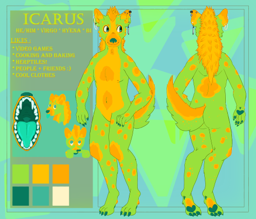 I redid my fursona reference sheet! The proportions were wonky, there was no mouth ref, i forgot tha