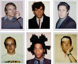 keznyc:  basquiat:  Clockwise from top left: Roy Lichtenstein, Robert Mapplethorpe, Julian Schnabel, Robert Rauschenberg, Jean-Michel Basquiat, Keith Haring. Portraits taken by Andy Warhol.  Legends  A lot of perspective!