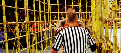 mith-gifs-wrestling:  “Using the ref to dry his hands, blowing on his fingers,