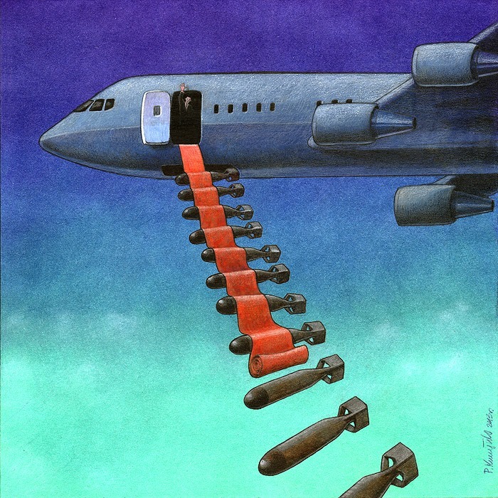 cubebreaker:  Polish artist Pawel Kuczynski creates illustrations which take on issues