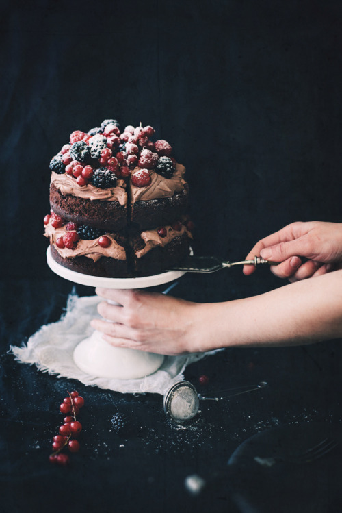 XXX sweetoothgirl:  CHOCOLATE MASCARPONE CAKE photo