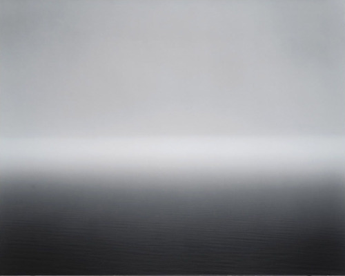 museumuesum:  Hiroshi Sugimoto photographs from the series Seascapes, 1989-1997 gelatin silver prints, dimensions vary with edition Caribbean Sea, Jamaica, 1980 Mediterranean Sea, Cassis, 1989 North Atlantic Ocean, Cliffs of Moher I, 1989 North Pacific