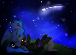 sixcorrupted: https://www.deviantart.com/oddends/art/Ych-Looking-Up-At-The-Stars-1-soft-shade-752653031 http://www.furaffinity.net/view/27859124/  =3