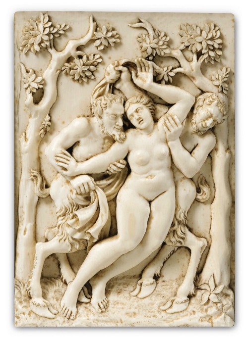 hildegardavon:Francis van Bossuit, 1635-1692Bacchante and two Satyrs, 1727, ivory, marquetry, 2