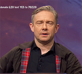 freemanswood:Some Martin Freeman face highlights in Comic Relief 2019 University Challenge