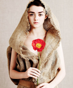 kit-harington: Maisie Williams for Dazed &amp; Confused S/S 2015