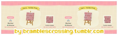 bramblescrossing: Pink versions of my brick path! I know the designs themselves look dark, but 