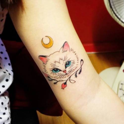 Porn photo pequenostatuajes:  Tatuajes de un gato blanco