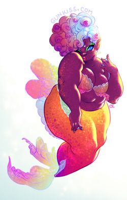 gunkiss:  Mermaid I puked colors onto for the last day of Mermay. Enjoy :P 