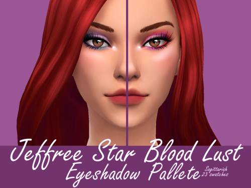 Jeffree Star Blood Lust Eyeshadow Palettebase game compatible23 swatchesproperly taggedenabled for a