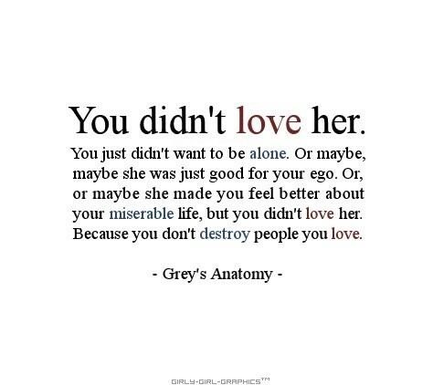 Tumblr Escapist — You never loved her. Maybe you thought it's love,...