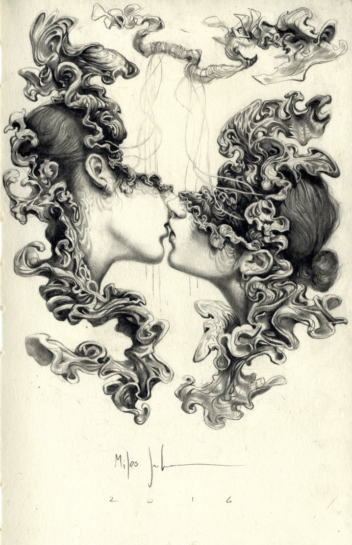 beautifulbizarremagazine:  Drawing by  Miles Johnston   